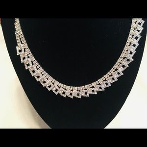 Exquisite Crystal Rhinestone Necklace and Earrings